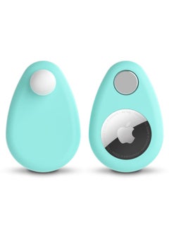 Applicable Apple Airtag Locator Protective Case Anti-loss Device Apple Tracker Silicone Protective Case-Color:Mint Green Protective Case Magnet Opp