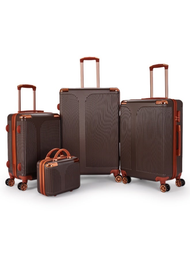 LIMRA Travel Bags 4-Piece Luggage Set – Brown – Lightweight, Durable with 360° Spinner Wheels and Built-in Lock - Image 1