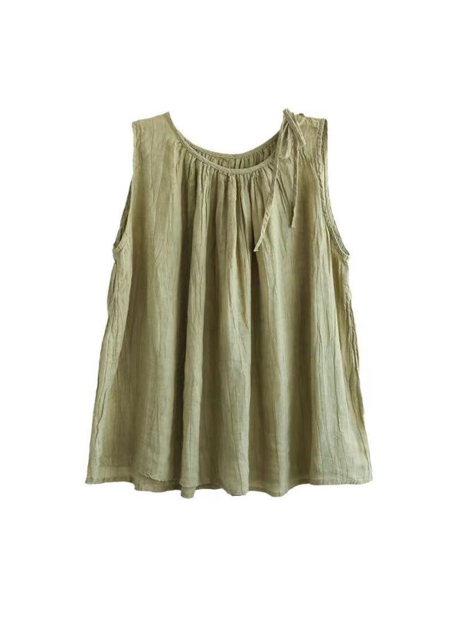 Song Feng Ya Plus-size Women's Summer Loose Slimming Sleeveless Innerwear Camisole Top, Large Size Up To 300 Jin, Niche Outerwear Blouse - Image 4