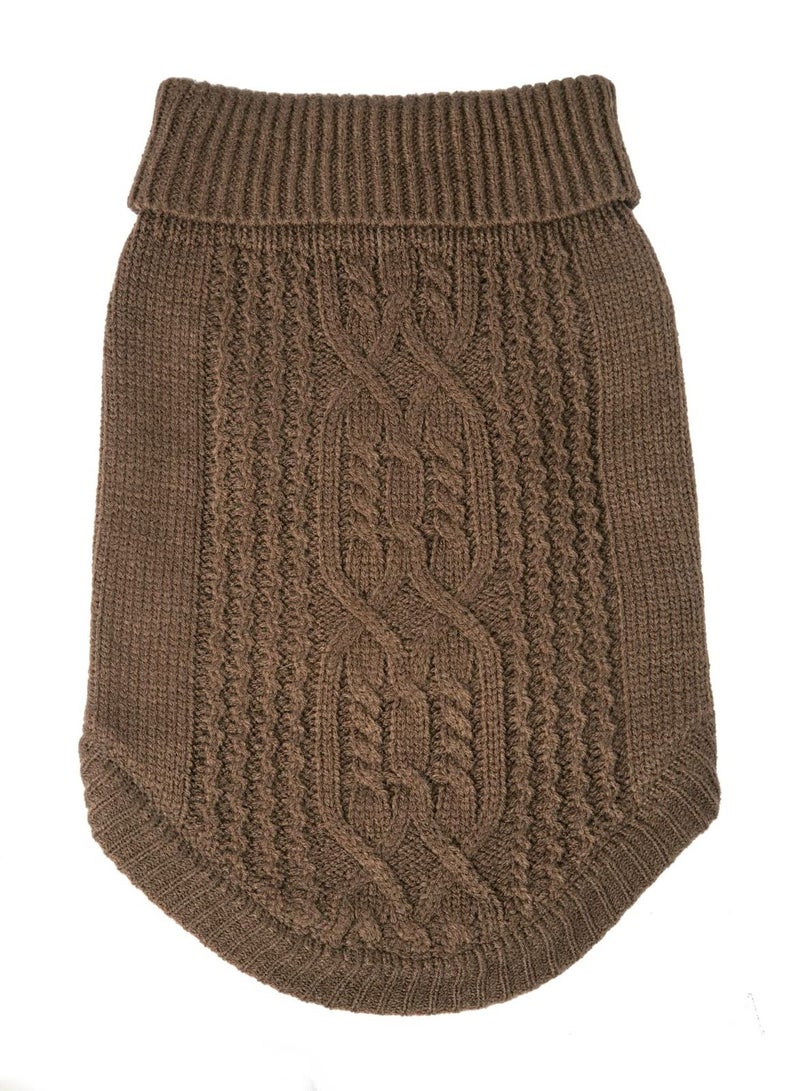 Cats Knitted Sweaters Turtleneck Knitted Sleeveless Cat Clothes Warm Winter Kitten Clothes Outfits for Cats or Small Dogs in Cold Season Brown XS  - Image 4