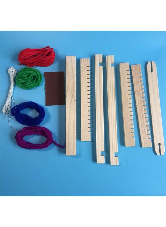 ArtBee ArtBee Kid Weaving Loom Kit DIY Wooden Handcraft Loom for Arts Crafts Projects, Fun Artsy Time for Girls Boys, with Colored String, Loom Frame and Shuttle  - Image 3