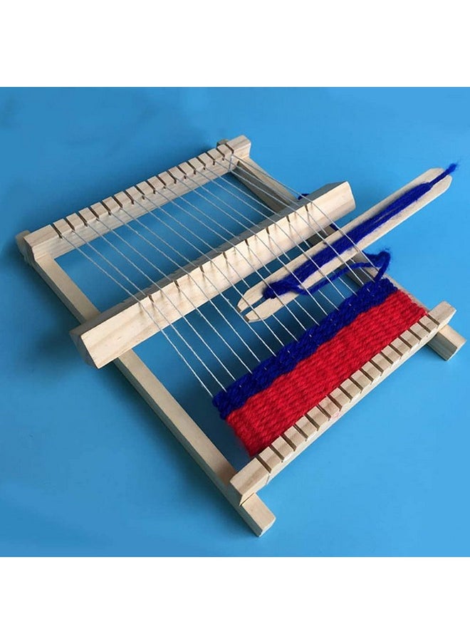 ArtBee ArtBee Kid Weaving Loom Kit DIY Wooden Handcraft Loom for Arts Crafts Projects, Fun Artsy Time for Girls Boys, with Colored String, Loom Frame and Shuttle  - Image 5