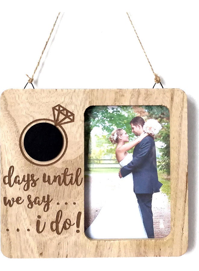 NIBEMINENT Solid Distressed Wooden Picture Frame Brown  - Image 1