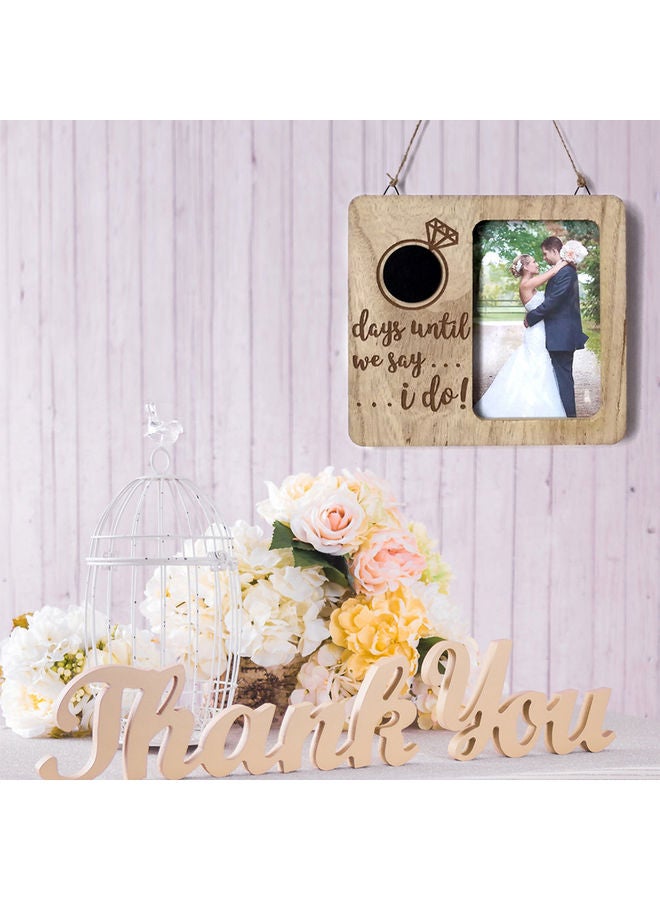 NIBEMINENT Solid Distressed Wooden Picture Frame Brown  - Image 2