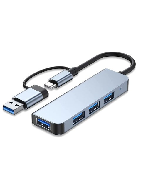 هب يو اس بي 3.0 بأربعة منافذ ومنفذ يو اس بي سي لتقسيم اليو اس بي 3.0 وتوسيعه لأجهزة MacBook وMac Pro/Mini وiMac وPs4/5 وSurface Pro وFlash Drive وSamsung HDD والفأرة.