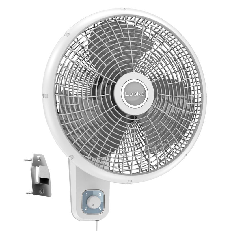 Lasko Lasko 16 3Speed Oscillating Wall Mount Fan for Indoor Use M16900 Light Grey 