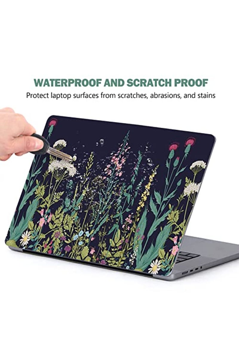 AIMSA ALAYRA Laptop Skin Sticker Decal, 12 13 13.3 14 15 15.4 15.6 inch Laptop Art Decal Protector Notebook Netbook PC 15.6" Universal Vinyl Cover, Flowers Plants - Image 3