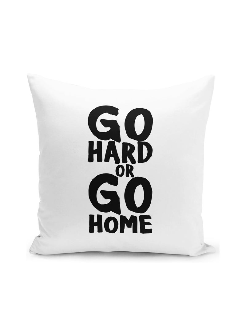 Go Hard Or Go Home Throw Pillow - Image 1