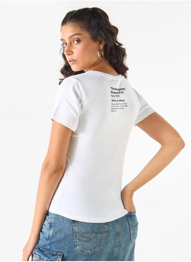 SP Characters - The Metropolitan Museum of Art Print T-shirt with Short Sleeves and Crew Neck - Image 1