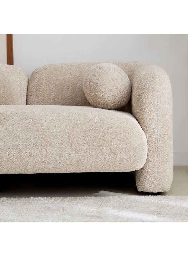 Home Box Sicily 2-Seater Fabric Sofa with 2 Cushions 92 x 68 x 180 cm - Image 4