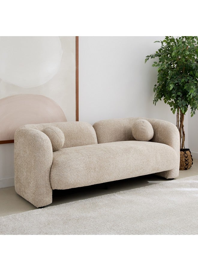 Home Box Sicily 2-Seater Fabric Sofa with 2 Cushions 92 x 68 x 180 cm - Image 1