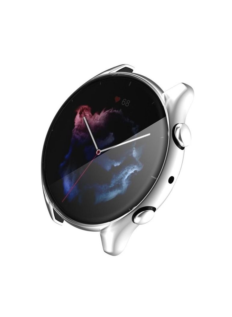 Soft TPU Front Protection Case Cover for  Amazfit  GTR3 / GTR3 Pro Silver