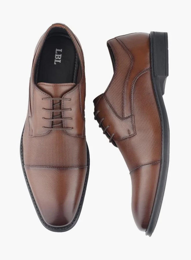 LBL By Shoexpress Men Lace-Up Leather Derby Shoes