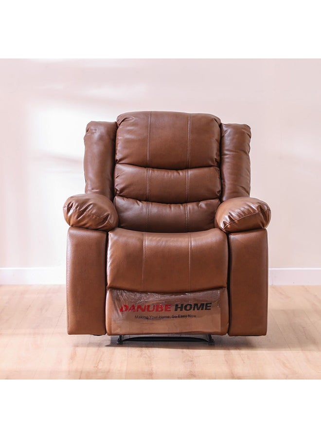 DANUBE HOME Mina 1 Seater Manual Air Leather Recliner With Cupholder and Pocket Modern Design One Seat Relaxing Chair Living Room Furniture 97x84x103cm - Image 3