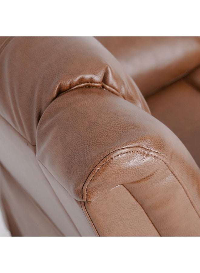 DANUBE HOME Mina 1 Seater Manual Air Leather Recliner With Cupholder and Pocket Modern Design One Seat Relaxing Chair Living Room Furniture 97x84x103cm - Image 2