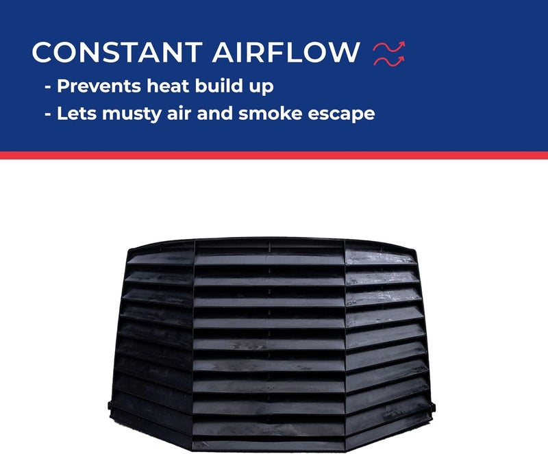 Maxx Air MAXXAIR Maxx II 00-933082 Standard Vent Cover, One Piece Design, Super Tough Wind Resistant Cover for Roof Vents, Black - Image 5