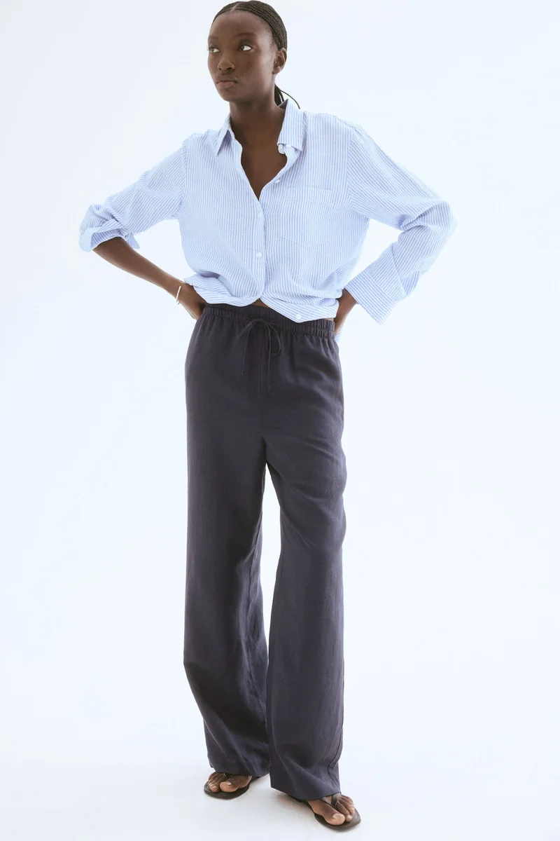 H&M Linen-blend trousers