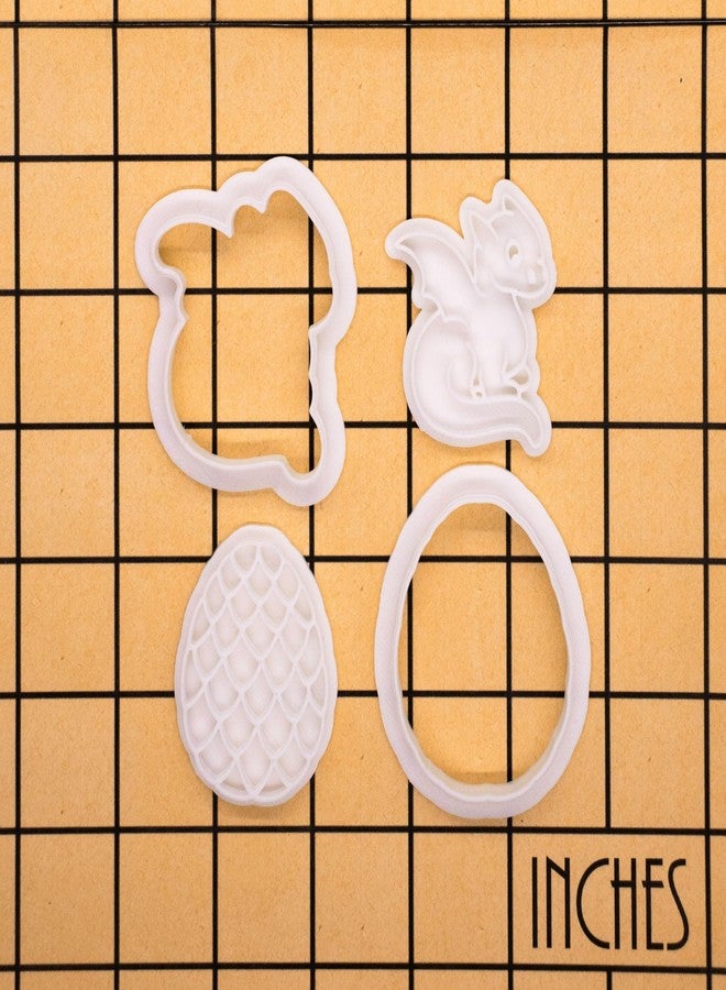 BAKERLOGY Mini Baby Dragon and Dragon Egg Cookie Cutter and Stamp Set (2") - Fantasy-Themed Embosser for Nursery Cookies, Fondant Tool for Mythical Birthday Cupcakes and Baby Shower Cakes - Image 5