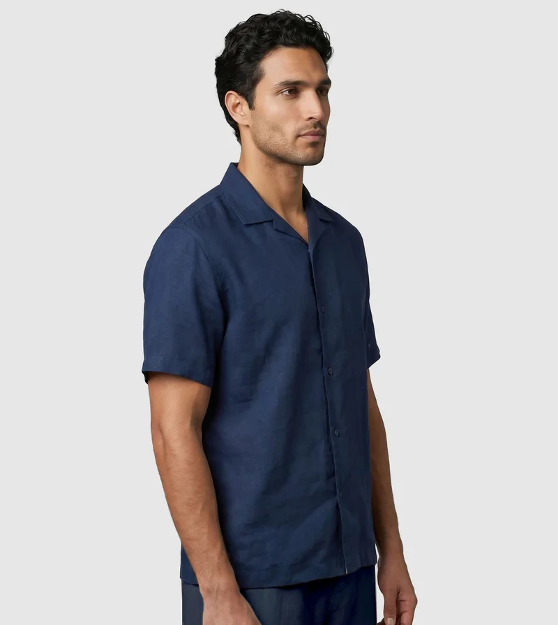 إف5 SHORT SLEEVE SHIRT -NAVY BLUE
