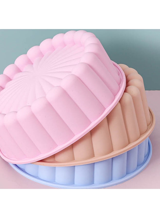 3 حزم ناعمة السيليكون جولة كعكة القوالب 8 بوصة غير اللاصقة قابلة لإعادة الاستخدام شارلوت كعكة وعاء للكعكة الخبز فطائر جيلو براوني DIY الخبز أداة الملحقات - Image 4