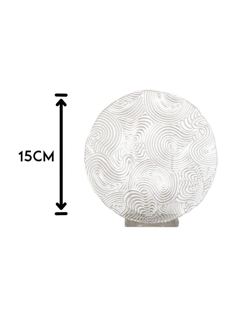 Dania A set of glass dessert plates with a metal stand, 6 pieces The plate size is 15 cm  - Image 5