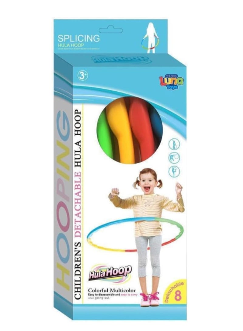 ZAMZIN Detachable Adjustable Kids Hula Hoops/Snap Together, Colorful Exercise Hoops for Boys & Girls,Adjustable Weight & Size for Fitness, Sports, Gymnastics, Pet Training, Fun Play - Image 3