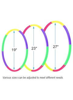 ZAMZIN Detachable Adjustable Kids Hula Hoops/Snap Together, Colorful Exercise Hoops for Boys & Girls,Adjustable Weight & Size for Fitness, Sports, Gymnastics, Pet Training, Fun Play  - Image 2