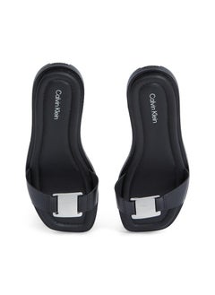 CALVIN KLEIN LEATHER SANDALS WITH LOGO HARDWARE  - Image 5