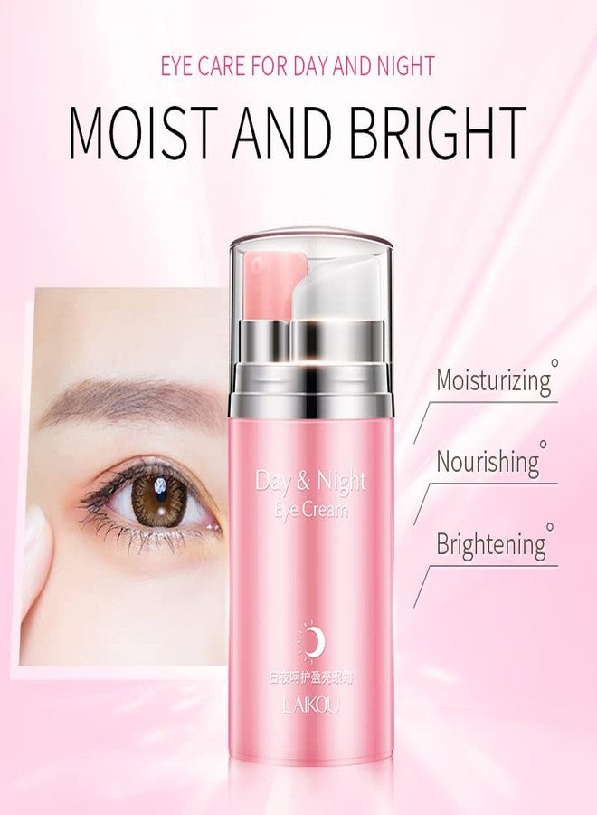 BEUKING Rose Essential Oil Day and Night Eye Cream, Eye Cream for Dark Circles & Puffiness, Moisturizing Hydrating Fade Fine Lines Eye Bags Removal Dark Circles Firming Eye Skin For Women, Gift for Travel - Image 2