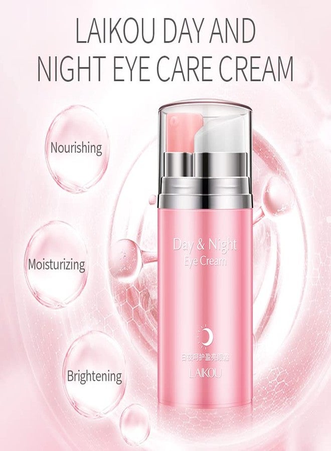 BEUKING Rose Essential Oil Day and Night Eye Cream, Eye Cream for Dark Circles & Puffiness, Moisturizing Hydrating Fade Fine Lines Eye Bags Removal Dark Circles Firming Eye Skin For Women, Gift for Travel - Image 3