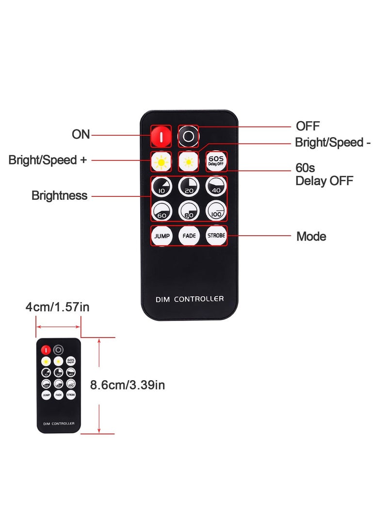 DC 5V to 24V 30A RF LED Light Strip Dimmer, PWM Dimming Controller for LED Strip Lights, Wireless or Knob Brightness Adjustment - Image 5