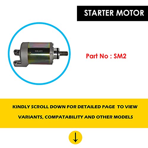 NIKAVI SM2 Self Starter Motor Assembly Compatible for TVS Apache 150, 160,180 (all models) - Image 2