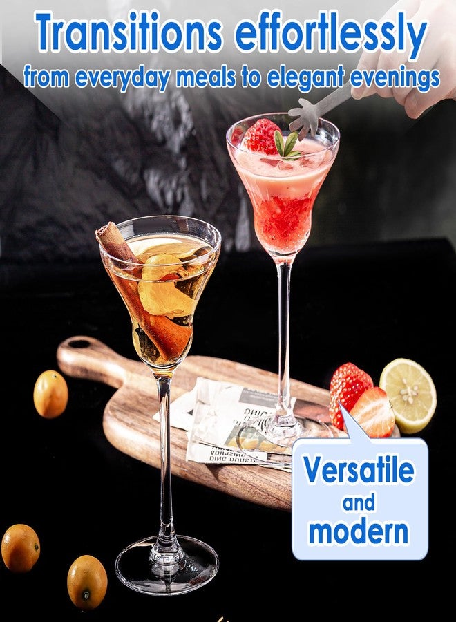 VasoArte Vintage Art Deco Coupe Glasses, Set of 6 Ribbed Coupe Cocktail Glasses, 5.5 oz Classic Martini Glasses, Elegant Hand Blown Manhattan Goblet for Bar, Martini, Cosmopolitan, Gimlet, Pisco Sour - Image 4