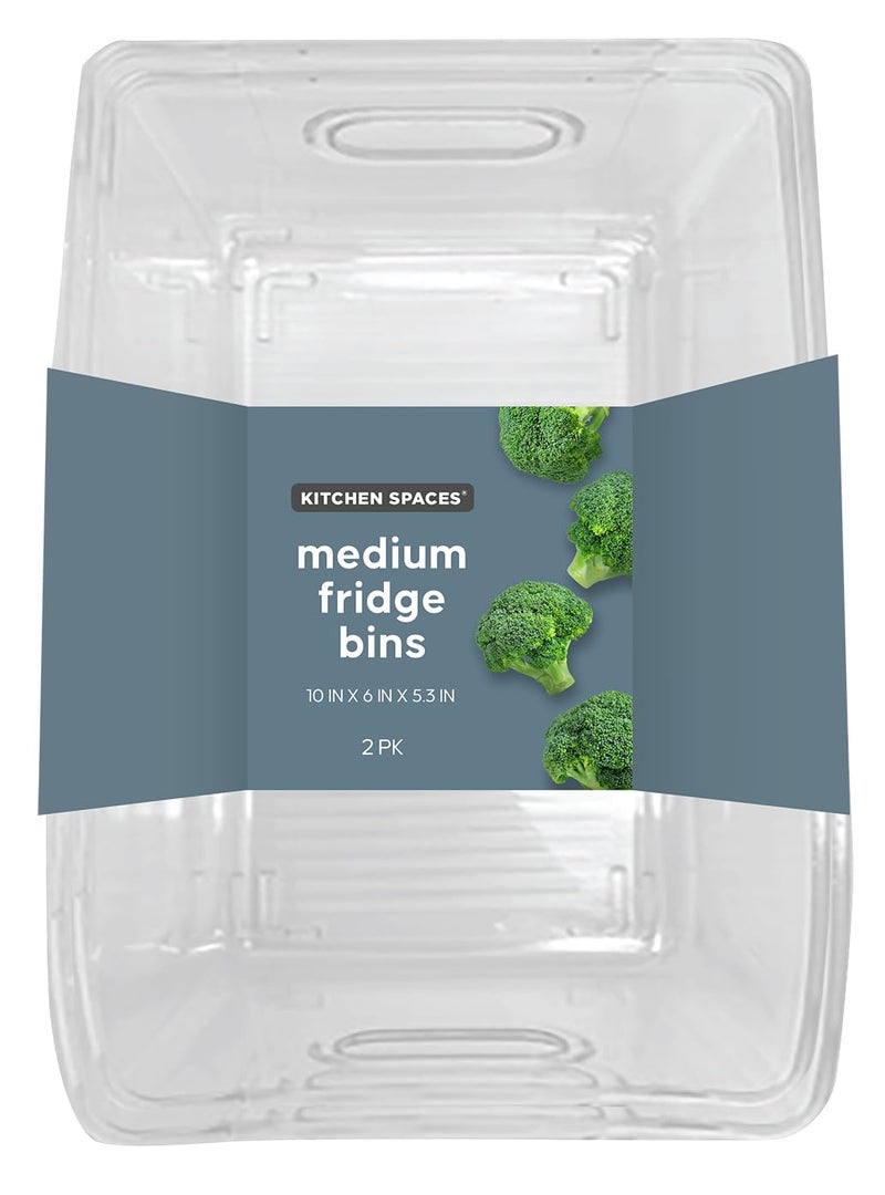 Kitchen Spaces Medium Fridge Bins 2PK - Image 2