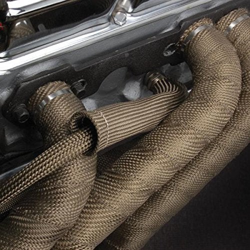 Design Engineering Titanium Exhaust Heat Wrap with Lava Rock Technology - 4" x 100' - Heat Wrap for Exhaust Pipes, Pliable Exhaust Wrap Tape, Withstands 1800°F Direct Heat & 2500°F Intermittent Heat - Image 2