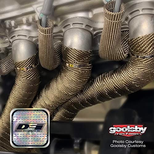 Design Engineering Titanium Exhaust Heat Wrap with Lava Rock Technology - 4" x 100' - Heat Wrap for Exhaust Pipes, Pliable Exhaust Wrap Tape, Withstands 1800°F Direct Heat & 2500°F Intermittent Heat - Image 5