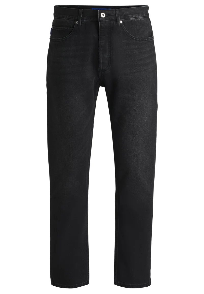 HUGO Regular-fit jeans in dark-grey denim
