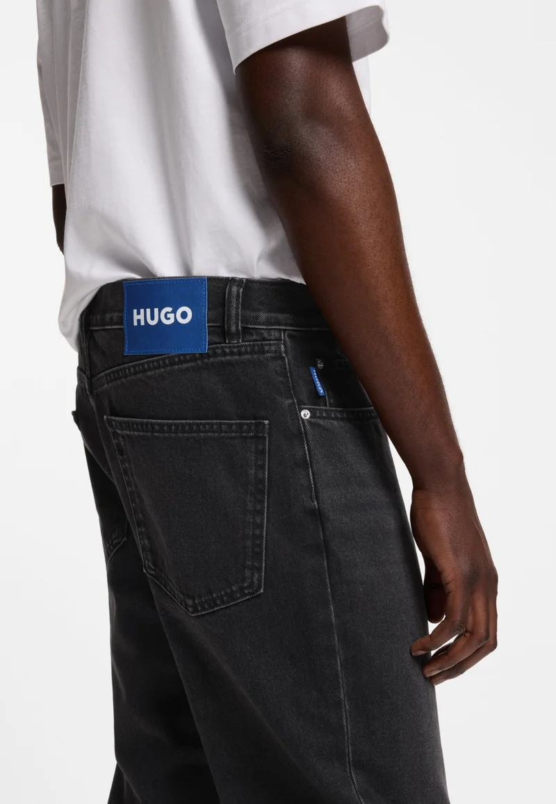 HUGO Dark Grey Regular-fit jeans in dark-grey denim for Men | Best Price UAE