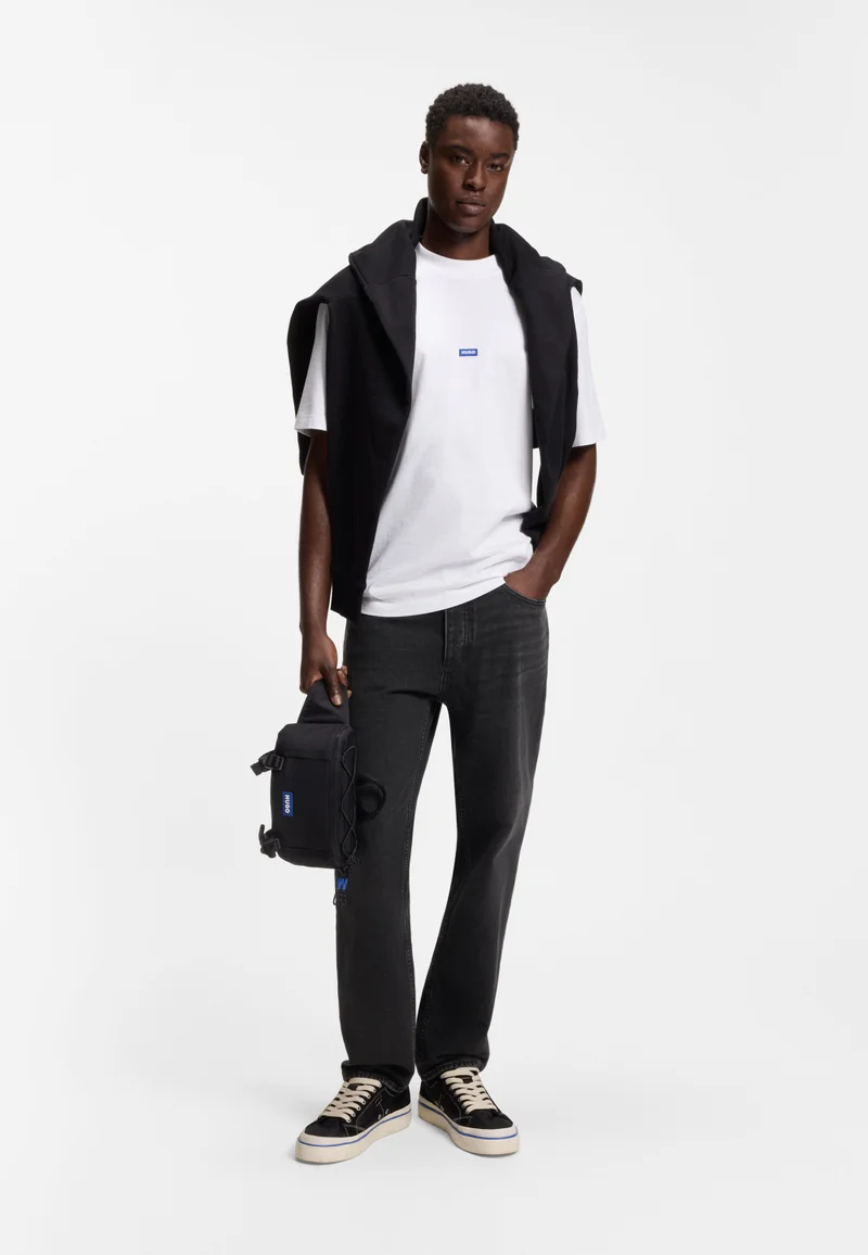 HUGO Dark Grey Regular-fit jeans in dark-grey denim for Men | Best Price UAE
