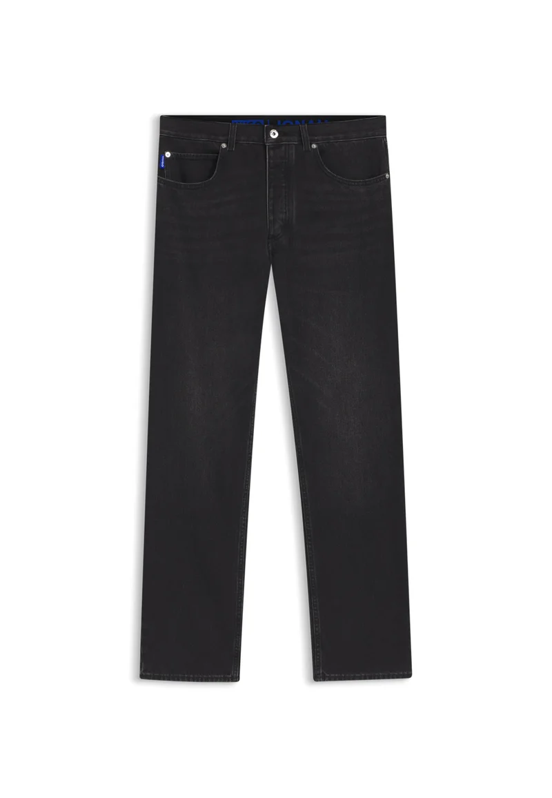 HUGO Dark Grey Regular-fit jeans in dark-grey denim for Men | Best Price UAE