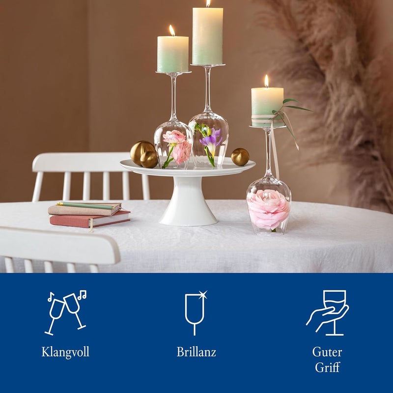 Villeroy & Boch طقم كؤوس نبيذ أحمر من فيليروي وبوش حديقة الورد 4 قطع 675 أونصة زجاج كريستال شفاف - Image 5