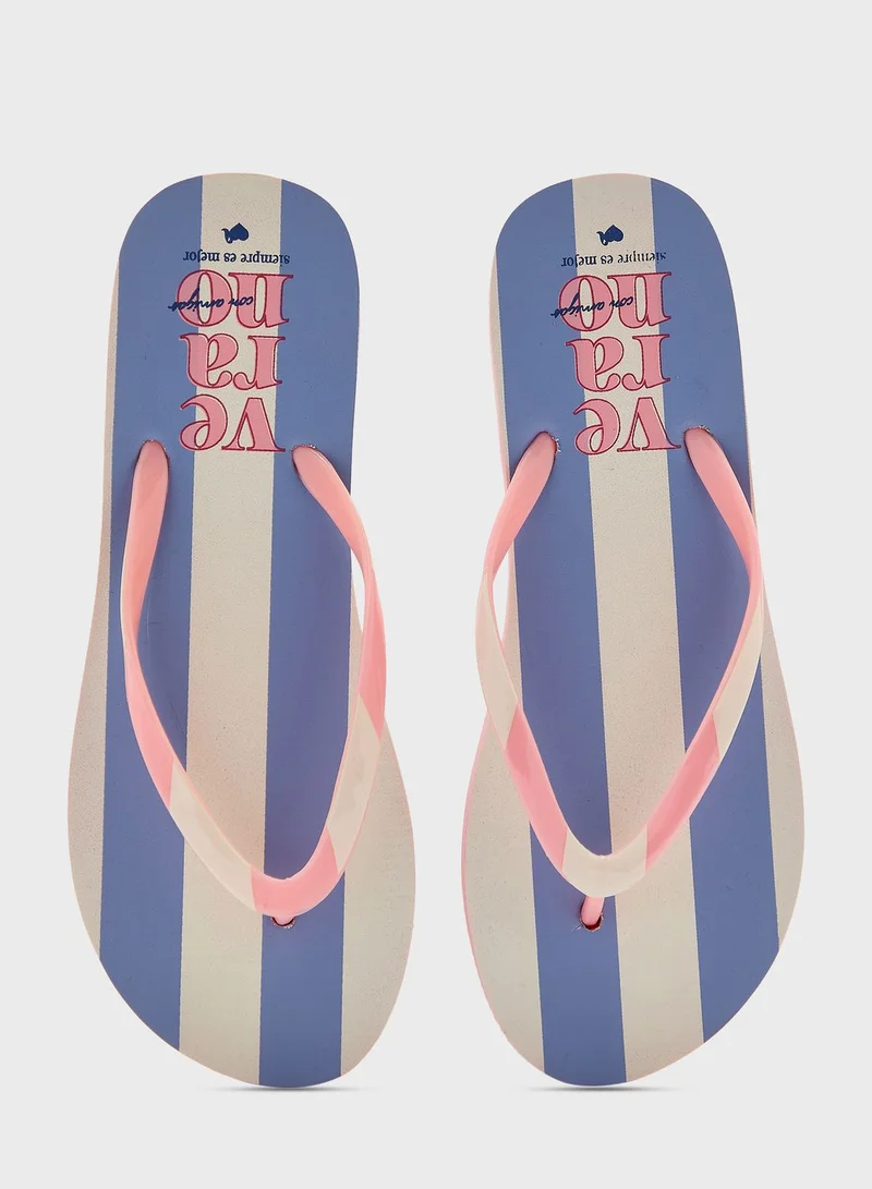 ومن سيكريت Plain Flat Sandals