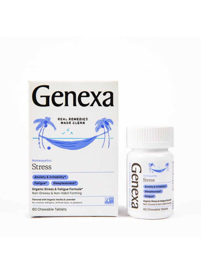 Genexa Genexa Stress - 60 Tablets - Stress Relief & Fatigue Remedy - Certified Organic, Gluten Free & Non-GMO - Homeopathic Remedies  - Image 2