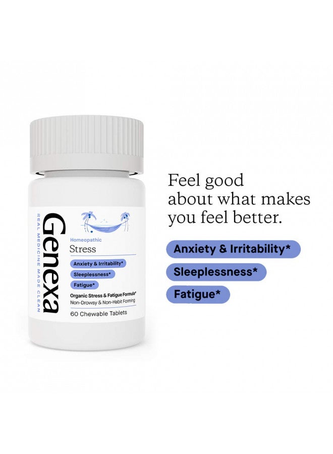 Genexa Genexa Stress - 60 Tablets - Stress Relief & Fatigue Remedy - Certified Organic, Gluten Free & Non-GMO - Homeopathic Remedies  - Image 4