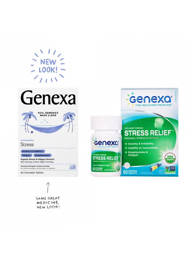 Genexa Genexa Stress - 60 Tablets - Stress Relief & Fatigue Remedy - Certified Organic, Gluten Free & Non-GMO - Homeopathic Remedies  - Image 3