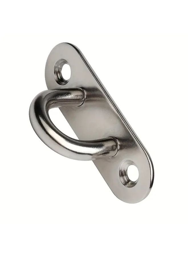 10pcs 304 Stainless Steel Ceiling Hooks Heavy Duty M5 Threaded Eye Plates Wall Mounted - Image 1