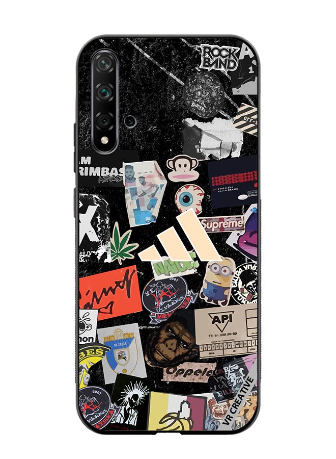 VR CREATIVE Protective Case Cover For Huawei Nova 5T Adidas Stickers Design Multicolour - Image 1