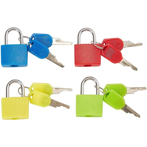 PUTHAK Color Small PadlocksMini Lock with Key for Securing Luggage While Travelling 2