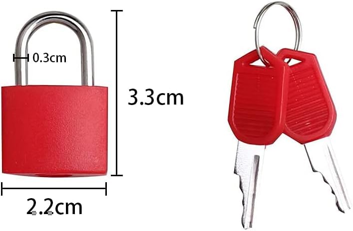 PUTHAK Color Small PadlocksMini Lock with Key for Securing Luggage While Travelling 2