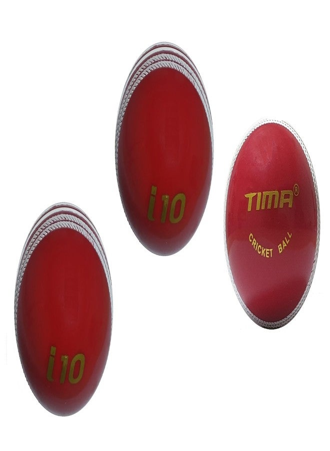 TIMA كرة كريكيت TIMA i-10 PVC للتدريب والمباريات (عبوة من 3 كرات) - Image 3